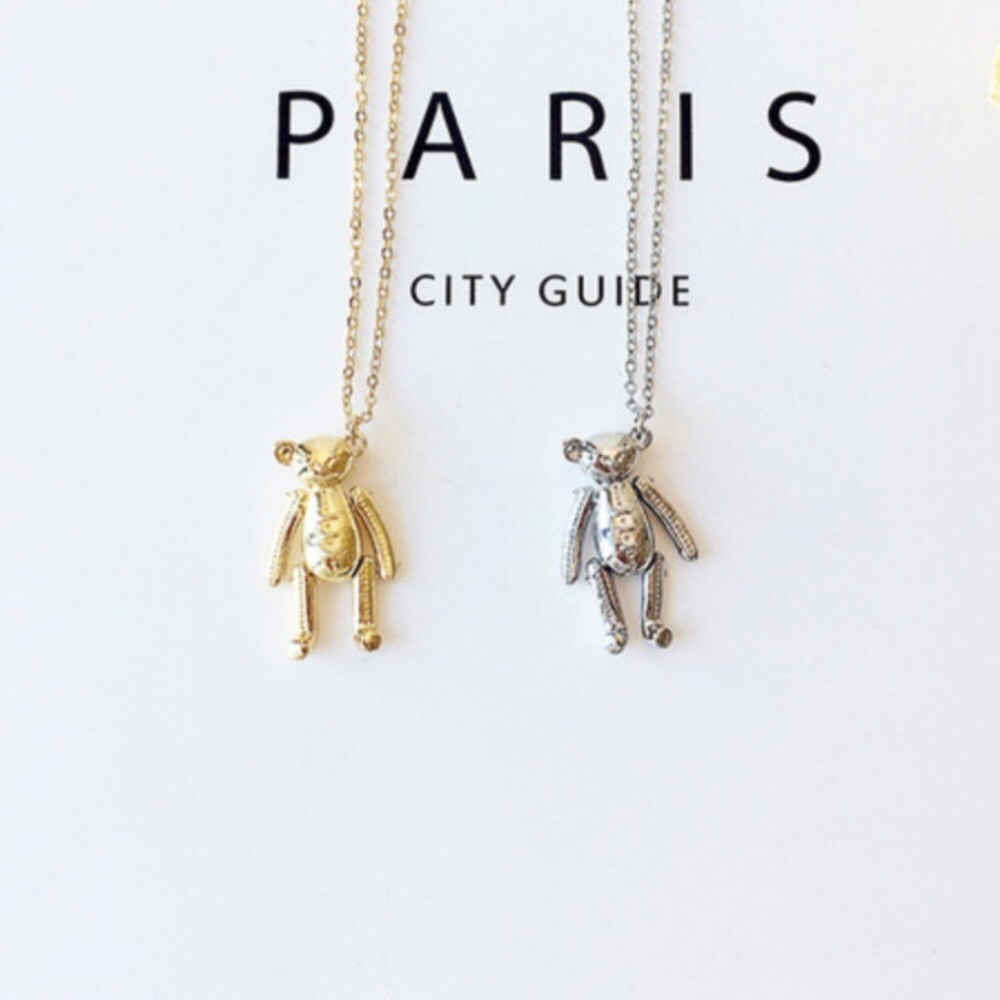 **PRICE DROP** Silver Teddy Bear Necklace 💛